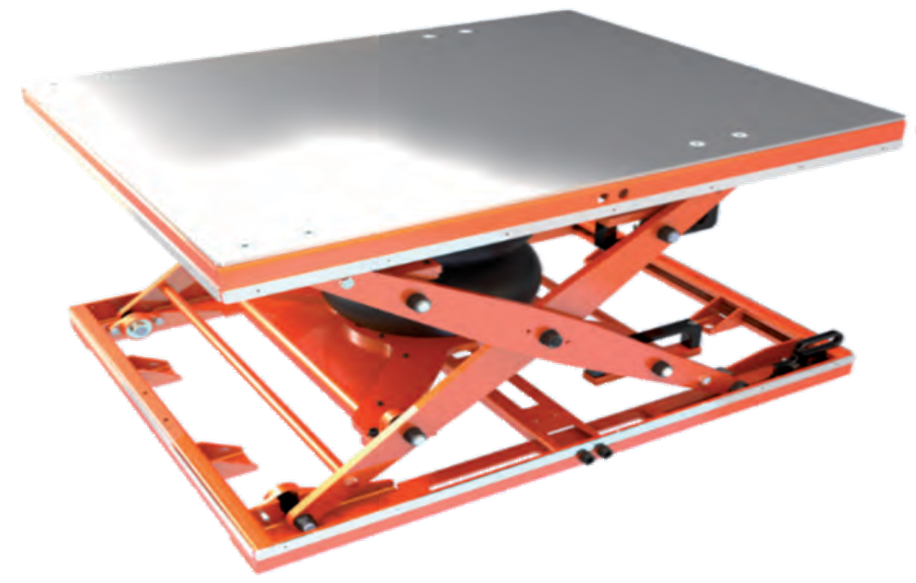 Lift table with fixed plate