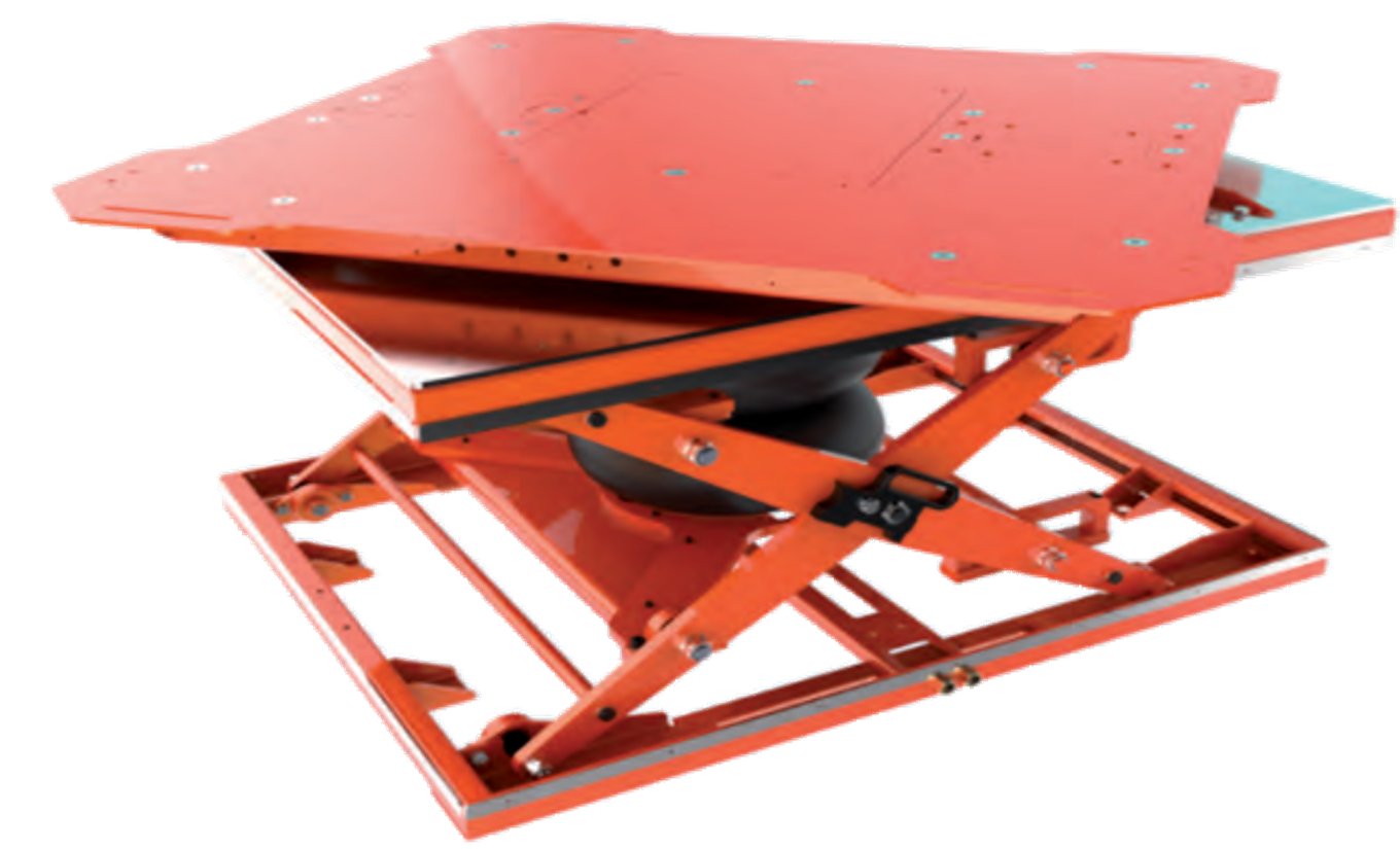 Lift table with turntable